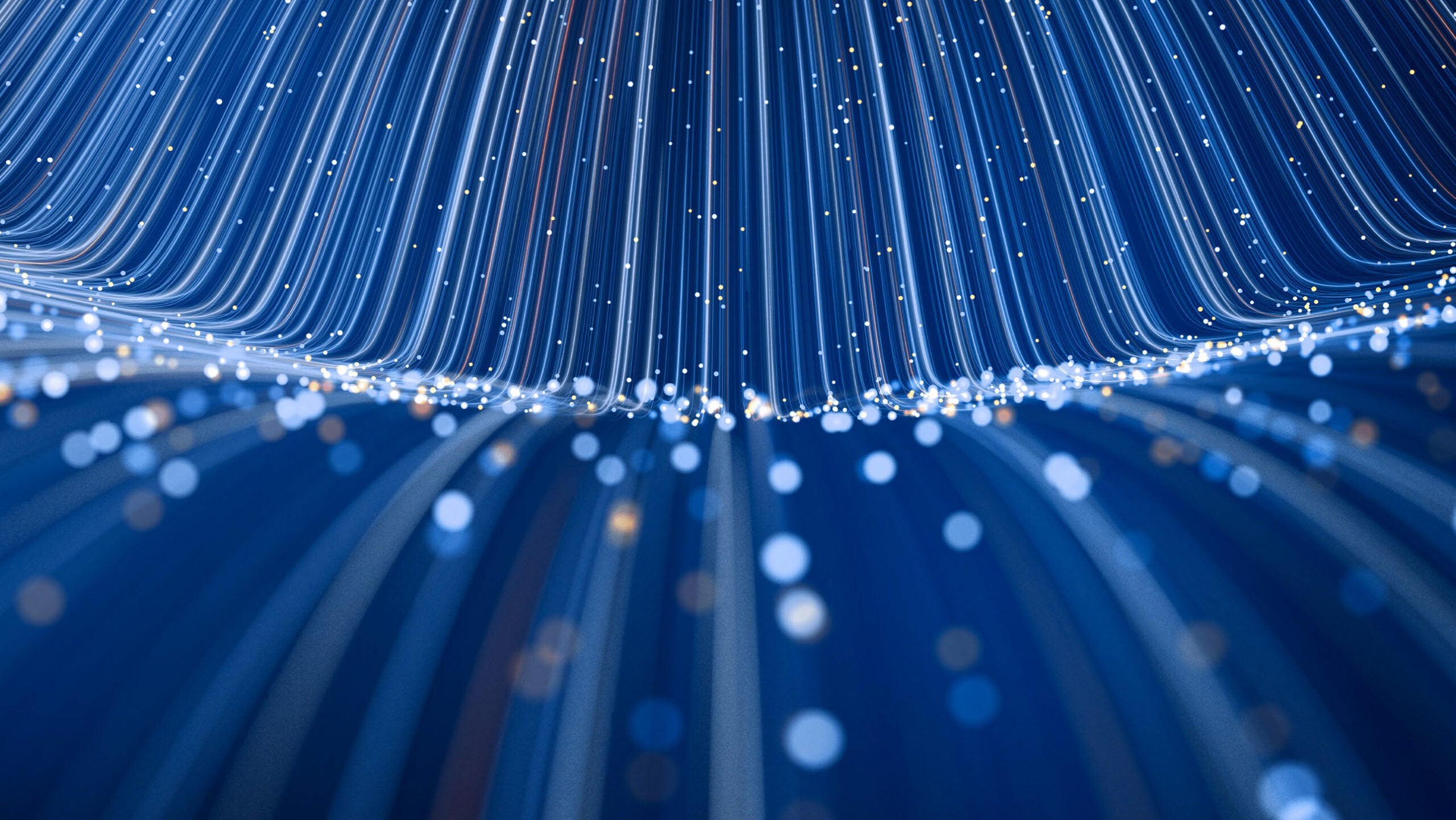 ai graphic resembling data flowing through fiber optic cables