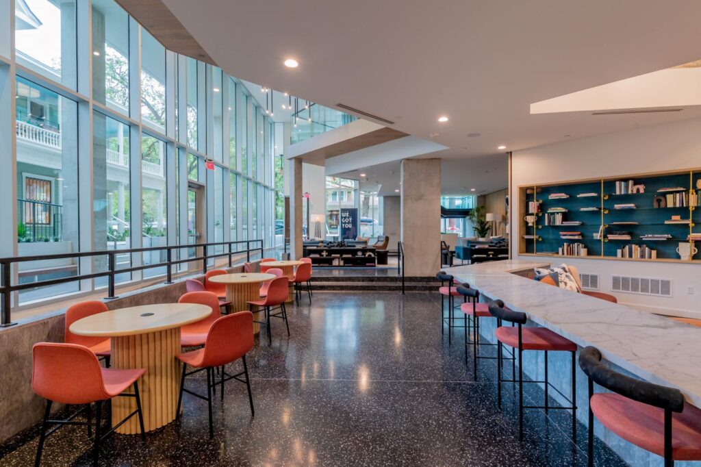 PeakMade interior cafe area