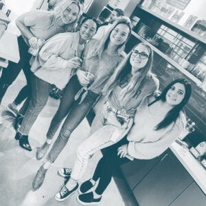 Employees at a company party