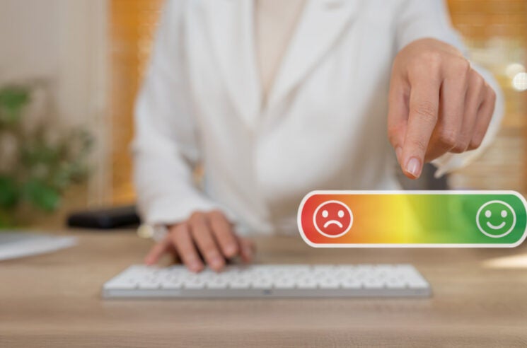 Finger on rating scale