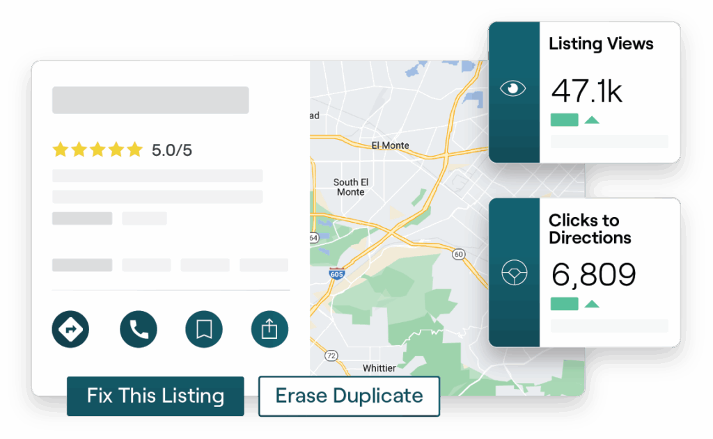 Example of platform business listings snippets